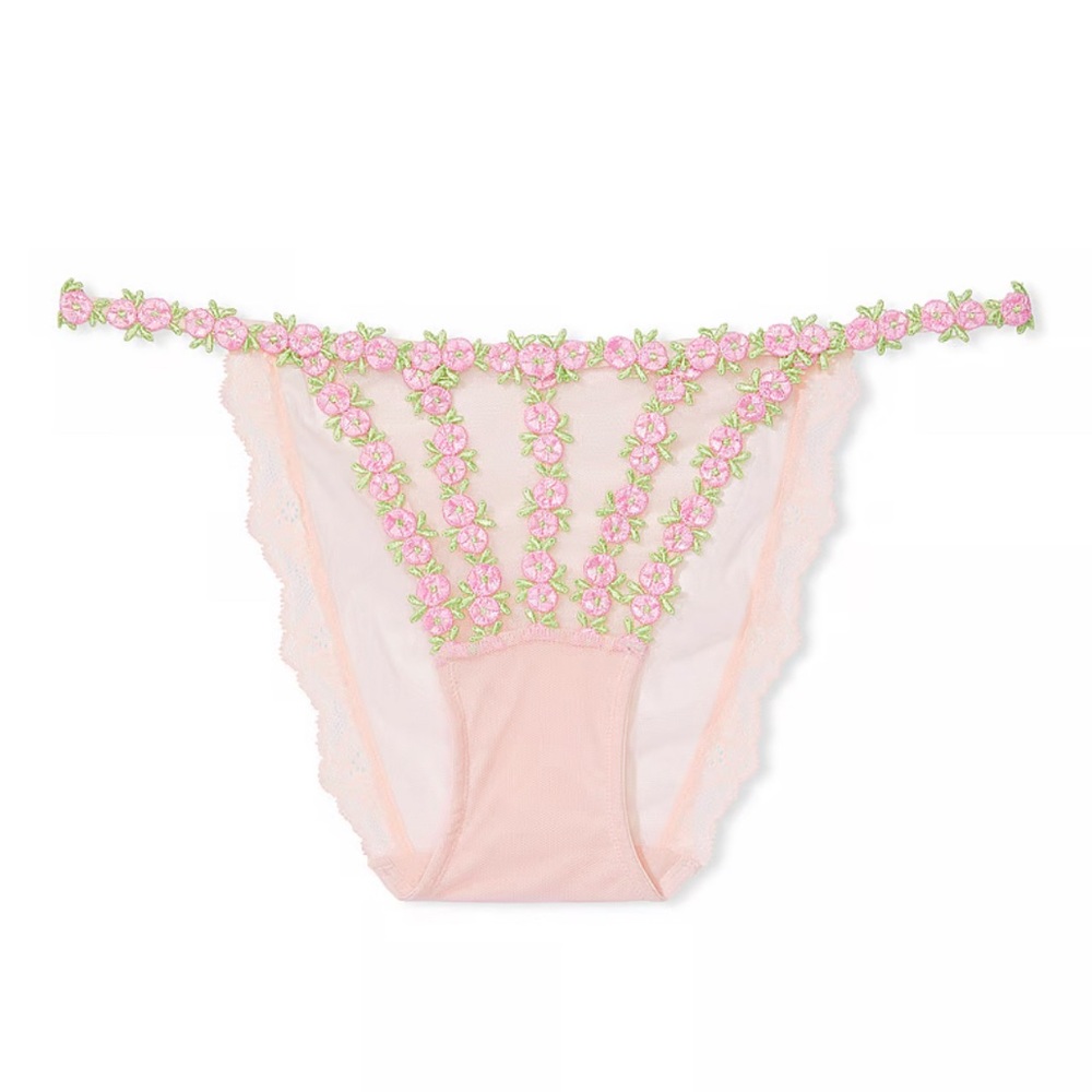VS Rosebud Embroidery String Bikini Panty
